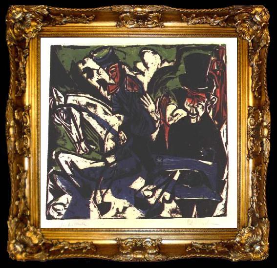 framed  Ernst Ludwig Kirchner Schlemihls entcounter with small grey man, ta009-2